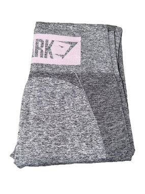 GYMSHARK FLEX HIGH WAIST LEGGING 27”GREY/PINK SIZE SMALL